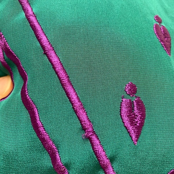 NWT Figue Long Green Embroidered Silk Kimono Kaftan Dress Lola S RRP $1,495.00 - Picture 13 of 13